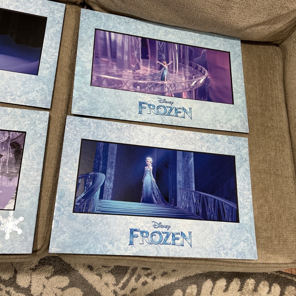 Disney Frozen 11x17 Hard Lithograph Art Print 4 Pictures Set Anna Elsa Olaf - Picture 3 of 14